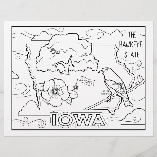 Iowa State Vorm en feiten Kleurplaat Flyer (Voorkant)