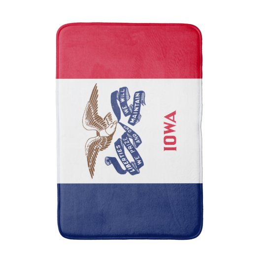 Iowa Statenvlag Badmat (Voorkant Verticaal)