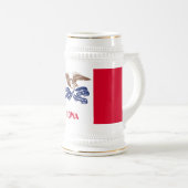 Iowa Statenvlag Bierpul (Voorkant rechts)