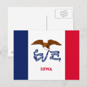 Iowa Statenvlag Briefkaart (Voorkant / Achterkant)