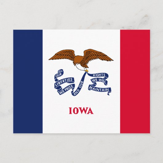 Iowa Statenvlag Briefkaart (Voorkant)