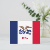 Iowa Statenvlag Briefkaart (Staand voorkant)