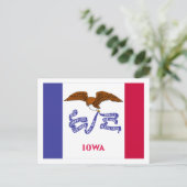 Iowa Statenvlag Briefkaart (Staand voorkant)