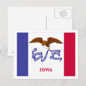 Iowa Statenvlag Briefkaart (Voorkant / Achterkant)