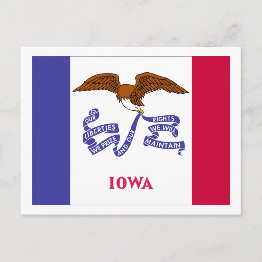 Iowa Statenvlag Briefkaart (Voorkant)