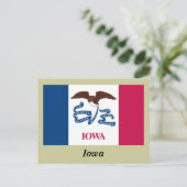 Iowa Statenvlag Briefkaart (Staand voorkant)