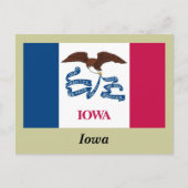Iowa Statenvlag Briefkaart (Voorkant)