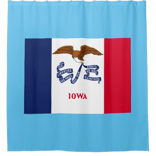 Iowa Statenvlag Douchegordijn (Voorkant)