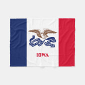 Iowa Statenvlag Fleece Deken (Voorkant (Horizontaal))