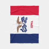 Iowa Statenvlag Fleece Deken (Voorkant)