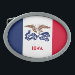 Iowa Statenvlag Gesp<br><div class="desc">Patriottische Iowa staatsvlag.</div>