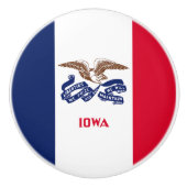 Iowa Statenvlag Keramische Knop (Voorkant)