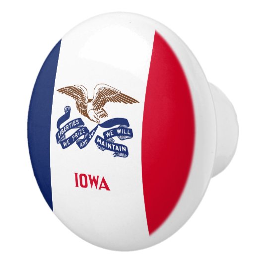 Iowa Statenvlag Keramische Knop (Rechts)