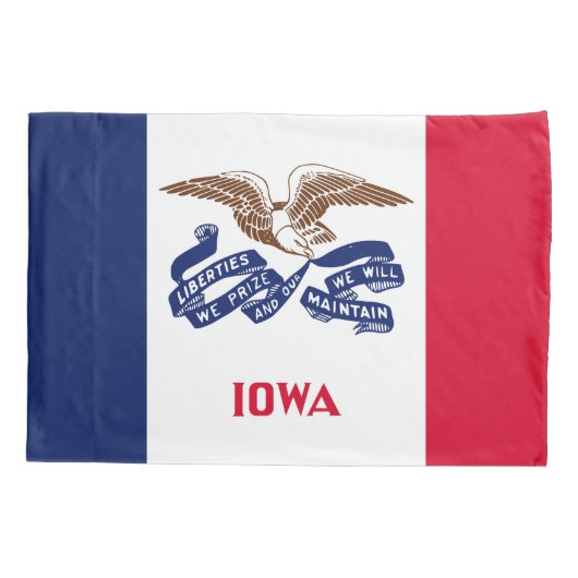 Iowa Statenvlag Kussensloop (Achterkant)