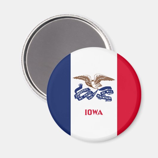 Iowa Statenvlag Magneet (Voorkant / Achterkant)