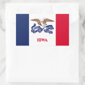 Iowa Statenvlag Rechthoekige Sticker (Tas)
