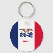 Iowa Statenvlag Sleutelhanger (Achterkant)
