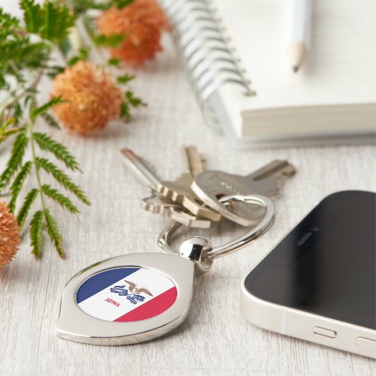 Iowa Statenvlag Sleutelhanger (Zijkant)