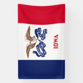 Iowa Statenvlag Spandoek (Verticaal)
