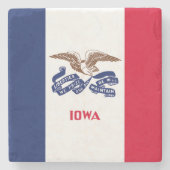 Iowa Statenvlag Stenen Onderzetter (Voorkant)
