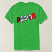Iowa  stijl retro souvenir 2 t-shirt (Design voorkant)