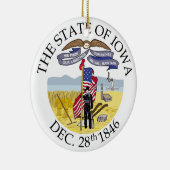 Iowa-teken Keramisch Ornament (Rechts)