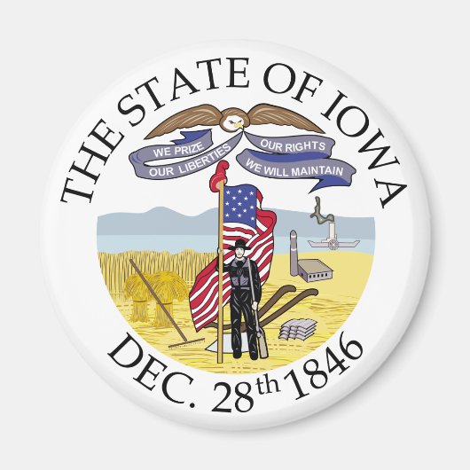 Iowa-teken Magneet (Voorkant)