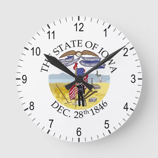 Iowa-teken Ronde Klok (Voorkant)