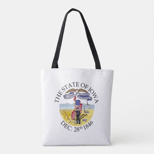 Iowa-teken Tote Bag (Achterkant)