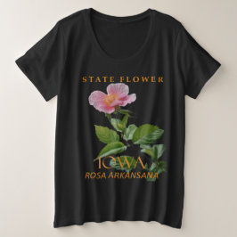Iowa Territory Flower Rosa Arkansana Grote Maat T-shirt