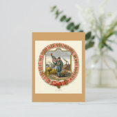 Iowa The State Arms (1876) Briefkaart (Staand voorkant)