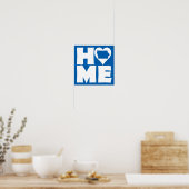 Iowa Thuis Hart Staat Poster Bord (Keuken)