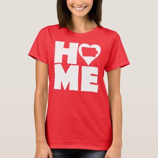 Iowa Thuis Hart Staat T-Shirt (Voorkant)