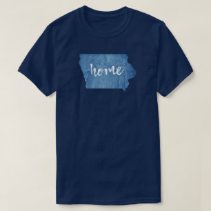 Iowa Thuis Houtstructuur T-shirt