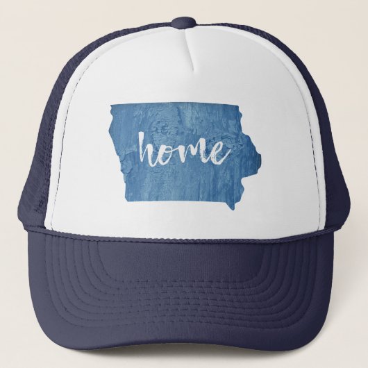 Iowa Thuis Houtstructuur Trucker Pet (Voorkant)