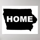 Iowa Thuis Weg Van Poster Staat Bord (Voorkant)