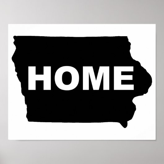 Iowa Thuis Weg Van Poster Staat Bord (Voorkant)