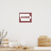 Iowa Thuis Weg Van Staat Poster Bord (Keuken)