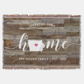 Iowa Thuisstaat Persoonlijk Hout Uiterlijk Deken (Voorkant)