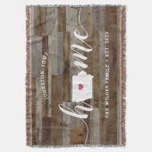 Iowa Thuisstaat Persoonlijk Houten Uitzicht Deken (Voorkant Verticaal)