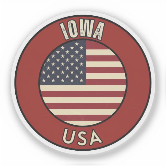Iowa United States of America Sticker (Voorkant)