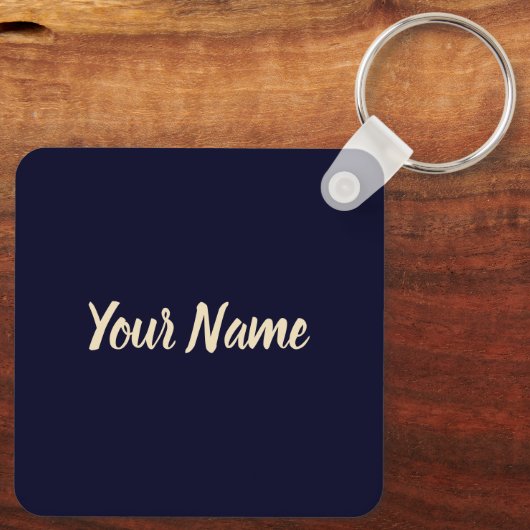 Iowa United States Retro State Map USA Sleutelhanger (Achterkant)