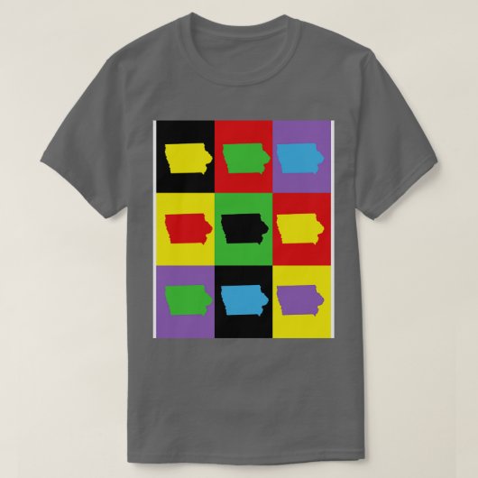 Iowa US State Art T-shirt (Design voorkant)