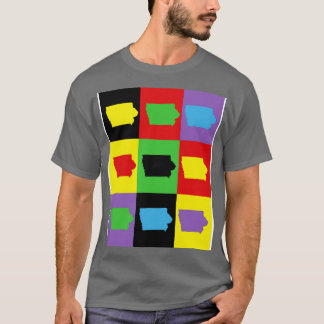 Iowa US State Art T-shirt