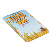 Iowa USA "De Staat van de Haviksoog" Cartoon reisp Magneet (Rechterzijde)