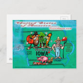 Iowa USA Kaart (Voorkant / Achterkant)
