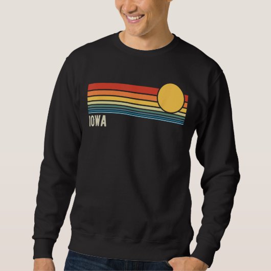 Iowa USA Retro Sunset Style Design Trui (Voorkant)
