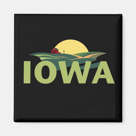 Iowa Verenigde Staten Magneet (Voorkant)
