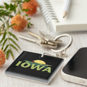 Iowa Verenigde Staten Sleutelhanger (Voorkant Rechts)