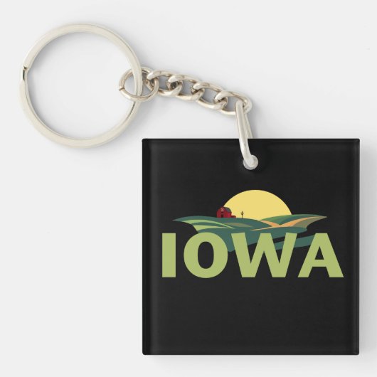 Iowa Verenigde Staten Sleutelhanger (voorkant)
